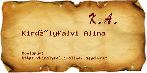 Királyfalvi Alina névjegykártya